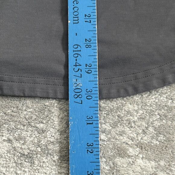 BYLT Hoodie Shirt Mens Large Drop Cut L/S Hooded Henley Lux Gray Cotton - Picture 8 of 8